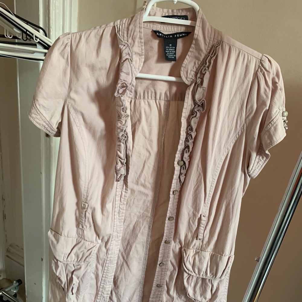 ANTILIA FEMME Cotton top with buttons